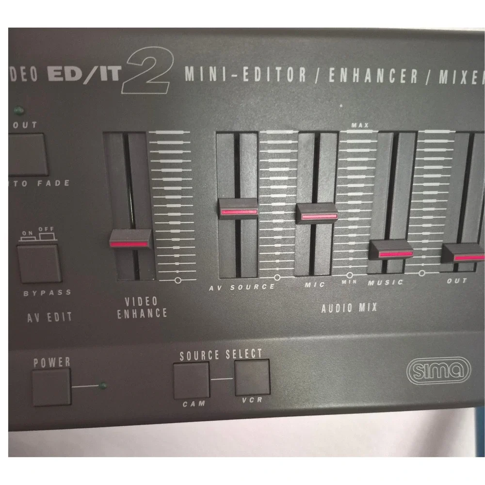 Vintage Sima Video Ed/it 2 SED-2 Mini-Editor Enhancer Sound Mixer Gray Excellent